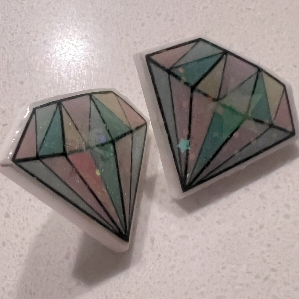 Colorful Funky Diamond Earrings